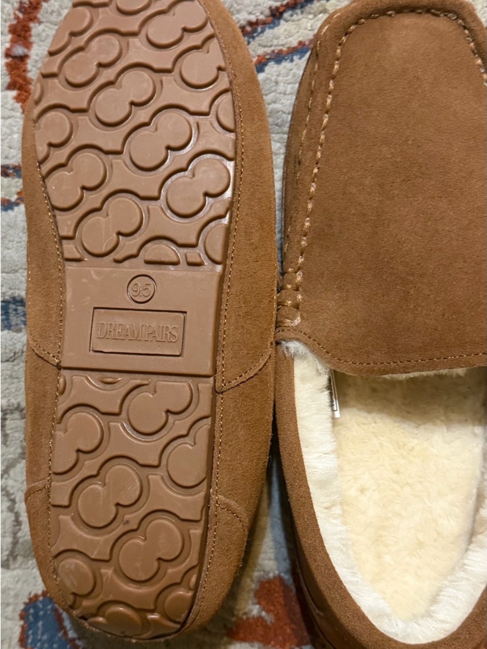 Dream Pairs Brown Suede Lined Moccasin Slippers